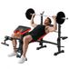 Homcom Banc d'haltérophilie avec dossier réglable et support de barre 175X139X127 cm