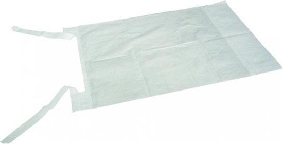 Wegwerp Slabben Met Strik - 50 stuks - Wit - Unisex