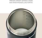 Fresk Thermos Lunchbox 300 ml - RVS Voedselcontainer – BPA-vrij – Lekvrije dop – Thermosbeker – Food Jar tot 6 Uur Warm – Lunchpot - Donkergrijs - Dachsy ash rose