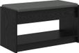 vidaXL Hallenbank Zwarte Eik 83 x 38 x 45 cm Geëngineerd Hout en Stof