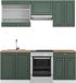 Vicco Fame-Line Unité de cuisine complète – 200 cm, Chêne WB Vert-Or Campagne/Blanc