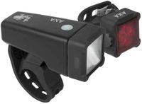 AXA Niteline T4R Fietsverlichting Set – LED Voorlicht & Achterlicht – USB Oplaadbaar