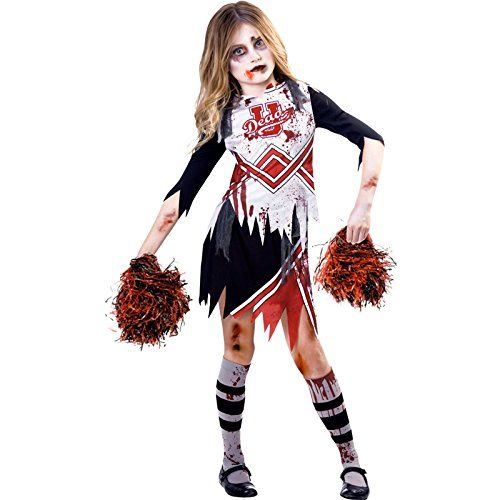 amscan Zombie Cheerleader Costume for Kids - Halloween Outfit - School Outfit (7-8 years)