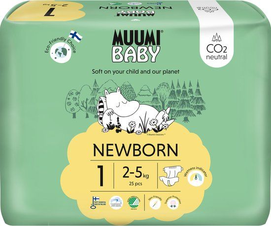 Muumi Baby Luiers Maat 1 - 2-5 kg - 25 stuks