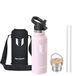 Sparrow Geïsoleerde Waterfles - Drinkfles met Rietje - Thermosfles 2 doppen | 500/750ml/1L, Kind Vacuüm Stalen Waterfles, Lekvrij, Vaatwasserbestendig, Koudhoudend & Warmhoudend, BPA-vrij, TwistTrail