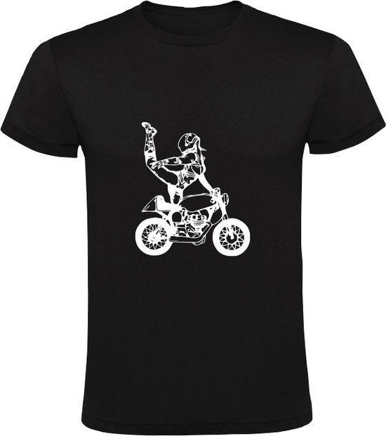 Sol's Motor Heren T-shirt - stunt - ballerina - bike - Zwart - L - Katoen
