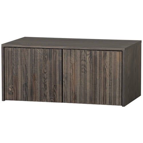 WOOOD New Gravure Kistbank - Essen - Espresso - 40x88x50