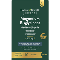 Holland & Barrett Expert Magnesium Bisglycinaat Vloeibaar 300 mg - 10 sachets
