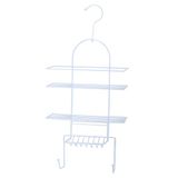 MSV doucheplank, metaal, wit, 53 x 25 x 10,6 cm