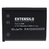 EXTENSILO 1 x accu compatibel met Olympus Tought TG-310, TG-320 camera (700 mAh, 3,7 V, Li-Ion)