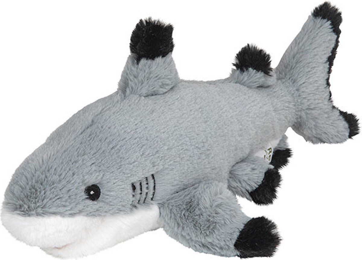 Nature Planet Pluche knuffel zwartpunt rif haai 35 cm - Speelgoed knuffeldier