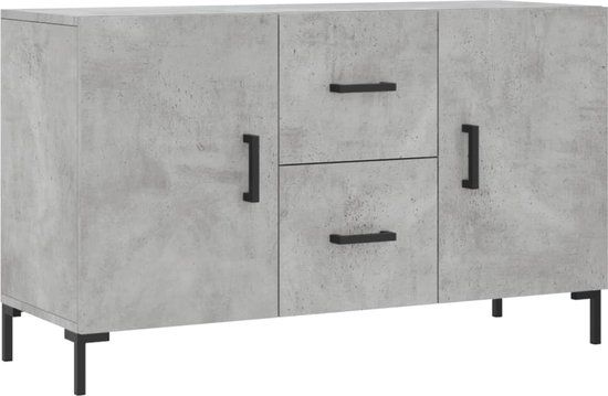 VidaXL Dressoir 100x36x60 cm Betongrijs Hout