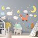 Muursticker Dieren in Maanlicht H60 x 90 cm