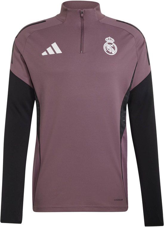 ADIDAS Real Madrid CF Trainingshirt Lange Mouw Heren Paars Polyester Colorblock