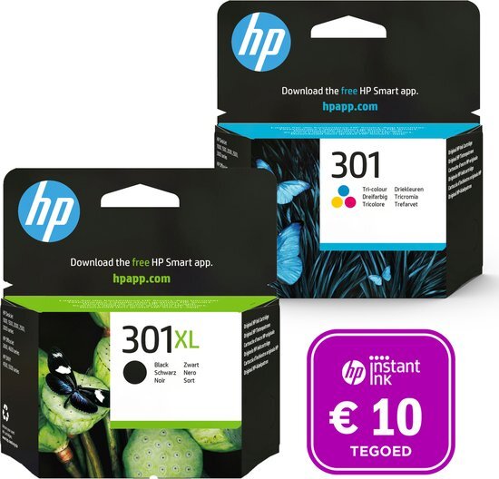 HP 301 - Inktcartridge 301XL Zwart & 301 Kleur + Instant Ink tegoed