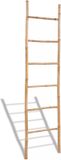 vidaXL Handdoekenladder met 6 sporten - Bamboe - Bruin