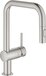 GROHE Minta Keukenkraan - RVS (Supersteel) - Met Uittrekbare Handdouche - 2 Straalsoorten - 32322DC2
