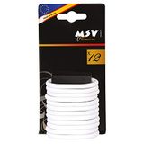 MSV Premium douchegordijnringen wit, 12 stuks, 5,8 x 4,5 cm