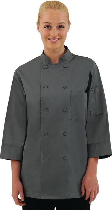 CHEF WORKS Koksbuis Unisex Grijs | 3/4 Mouw - Maat S