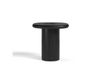Table d'appoint en bois contreplaqué, chêne et marbre noir naturel