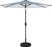 vidaXL Stokparasol Blauw en wit Polyester