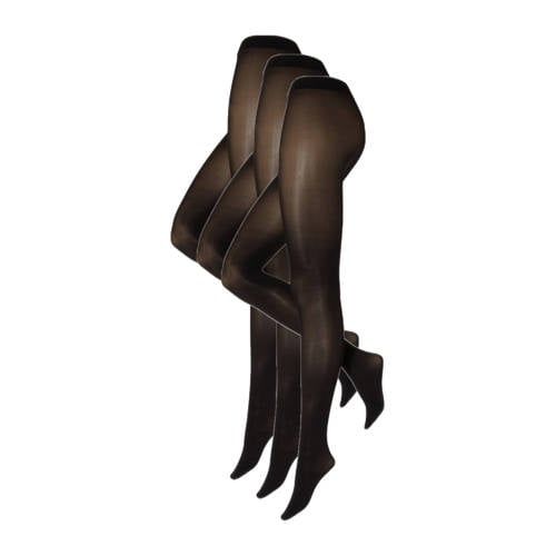 Kunert Velvet 40 denier panty - set van 3 - zwart