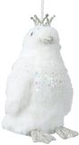 Decoris Pinguin polyester l9b10h17 cm wit kerst