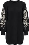 ONLY ONLMAGNOLIA LS DETAIL DRESS KNT Femme Mini Robe Noir Viscose
