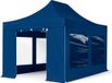 TOOLPORT 3x4,5 m Easy Up tente de réception Pavillon pliant avec parois latérales (4 panorama), PROFESSIONAL alu 40mm, bleu