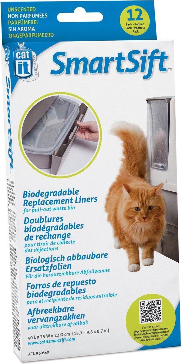 Catit SMARTSIFT biologisch afbreekbare zak 40L + 12 zakken