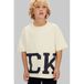 Calvin Klein T-shirt ecru Jongens Katoen Ronde hals Logo - maat 164