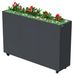 Zelsius bac à plantes surélevé, acier galvanisé avec roulettes, 120 x 30 x 80 cm, anthracite RAL 7016
