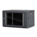 Waytex 37401M netwerkkast met glazen deur, 19 inch, 6 U, 600 x 450 mm, zwart