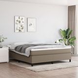 vidaXL Boxspringbedframe, taupe, 180x200 cm, gestoffeerd