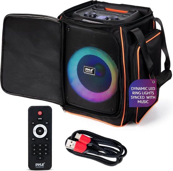 Pyle Bluetooth Party Speaker – 100W – True Wireless Stereo – Krachtige Bas & Helder Geluid – Inclusief Draagtas