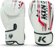 King Pro Boxing Bokshandschoenen - Spartan 2 - Microvezel - Wit / Rood 10 oz