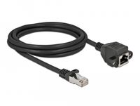 DeLOCK 87001 Netwerkkabel Zwart 2 m Cat6a S/FTP