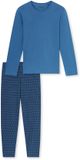 SCHIESSER Pyjama lang Heren aqua 100% Katoen