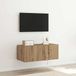Maison Exclusive - Meuble TV mural, 80 x 35 x 31 cm, en panneau de particules avec un aspect chêne artisanal