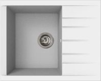 Stradour Spoelbak SMC-materiaal, 62 x 50 cm, uni-wit, inbouwmodel, Cube 1C XS
