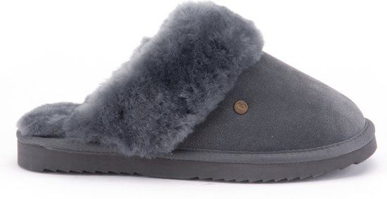 Warmbat Flurry Suede Dames Pantoffels - Dark grey - Maat 36
