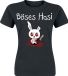 Tierisch Beestachtig Böses Hasi Dames T-shirt - zwart - XS