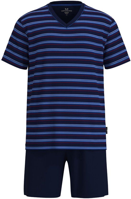 Götzburg Gotzburg shortama Klima-active blauw met V-hals