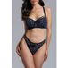 Marlies Dekkers Peekaboo Black Purple Leopard Plunge Balcony Bra 70C