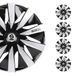 SPARCO Set SPC1691BKSV Lazio decoratieve wielers, 16 inch, zwart/zilver