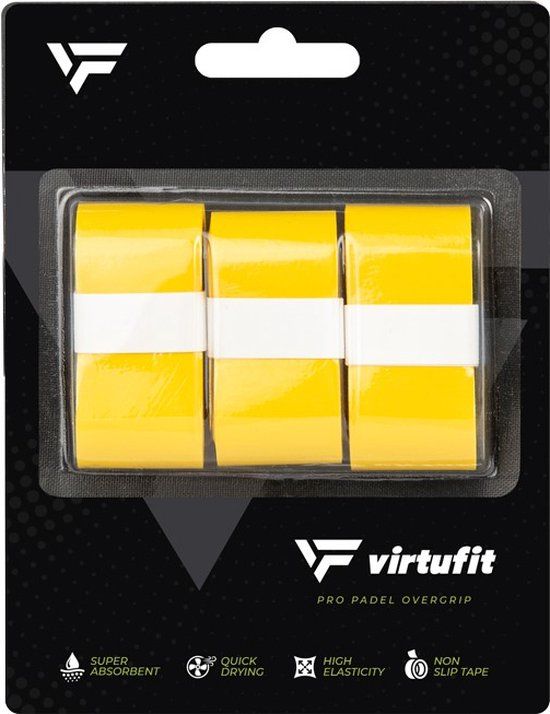 VirtuFit Pro Padel Overgrip - Geel (3 stuks)
