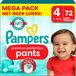 Pampers Premium Protection Pants Maat 4 Mega Pack 72 stuks 9-15 KG