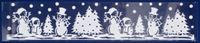 Merkloos Kerst Raamstickers Sneeuw Landschap 58,5 cm