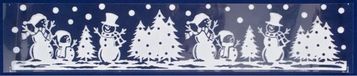 Merkloos Kerst Raamstickers Sneeuw Landschap 58,5 cm