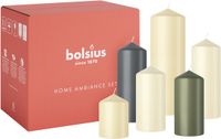 Bolsius Bougies unies Nature lot de 6 pièces